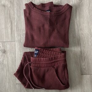 gap waffle lounge set